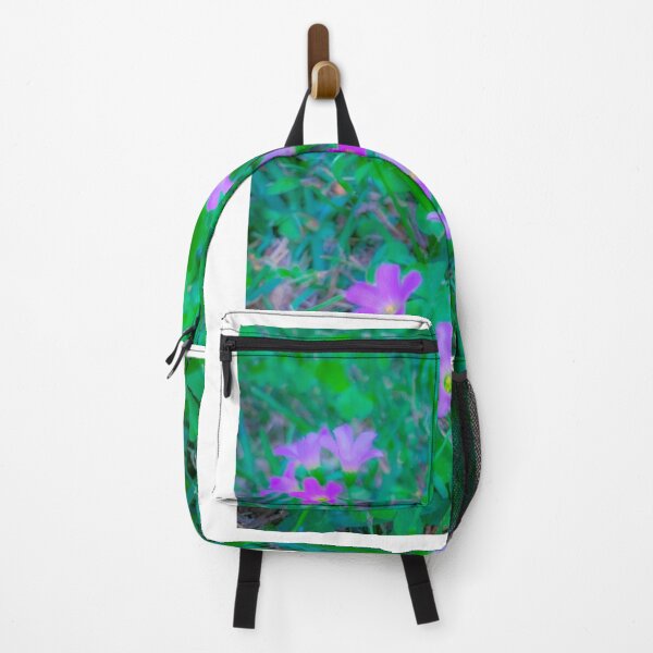 Item preview, Purple wild flowers gracing a backyard designed and sold by The Artsy Lens of Lisa O..