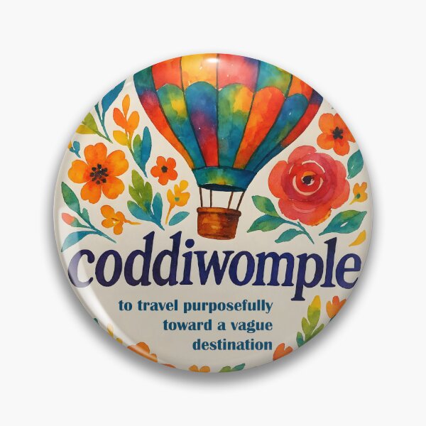 Item preview, Coddiwomple – Watercolor Hot Air Balloon Journey in a Vague Direction designed and sold by EmeraldeaArt.