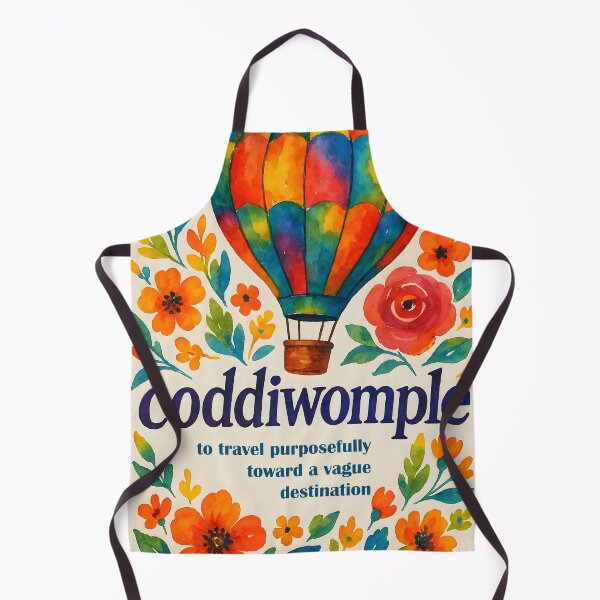 Item preview, Coddiwomple – Watercolor Hot Air Balloon Journey in a Vague Direction designed and sold by EmeraldeaArt.
