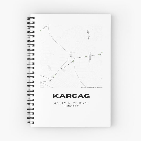 Item preview, Karcag Hungary Minimal Map Design | Modern Black & White City Print designed and sold by RM-Journey.