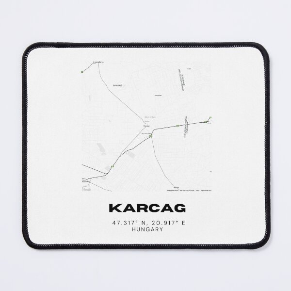 Item preview, Karcag Hungary Minimal Map Design | Modern Black & White City Print designed and sold by RM-Journey.