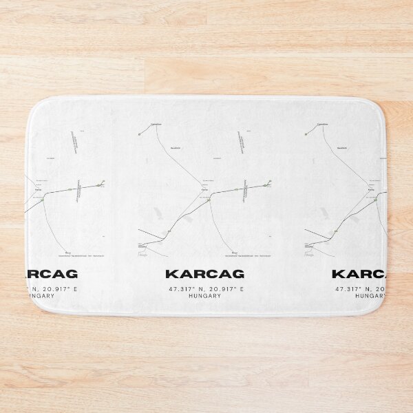 Item preview, Karcag Hungary Minimal Map Design | Modern Black & White City Print designed and sold by RM-Journey.