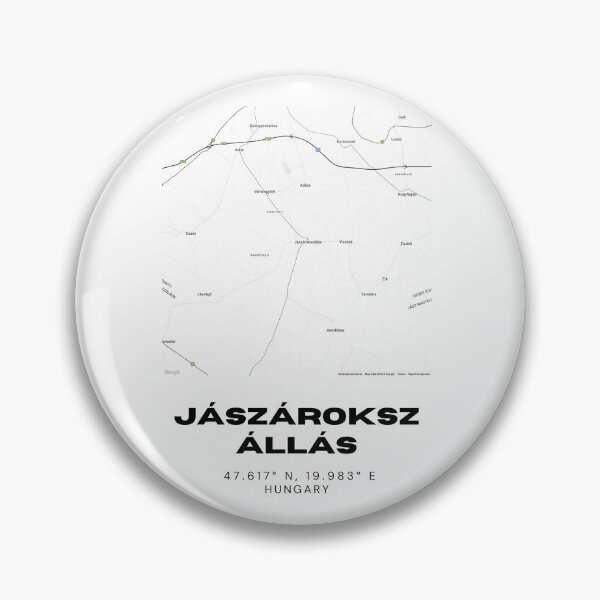 Item preview, Jászárokszállás Hungary Minimalist Street Map | Modern Black & White Artwork designed and sold by RM-Journey.