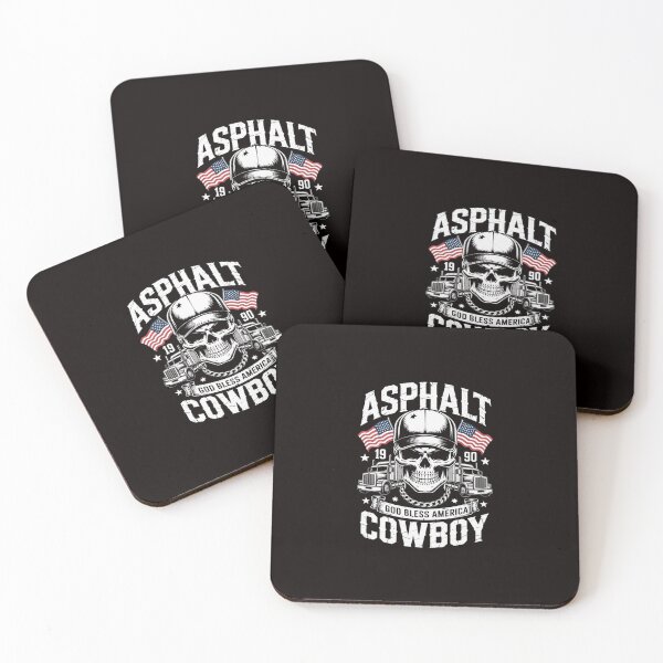Item preview, Asphalt Cowboy American Flag Truck Driver Trucker Diesel designed and sold by ControlCenter.