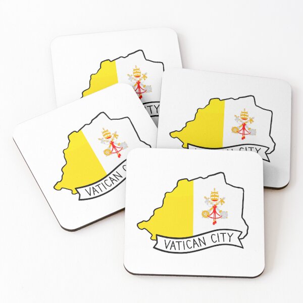 Item preview, Vatican City Flag Map Sticker designed and sold by Drawingvild.