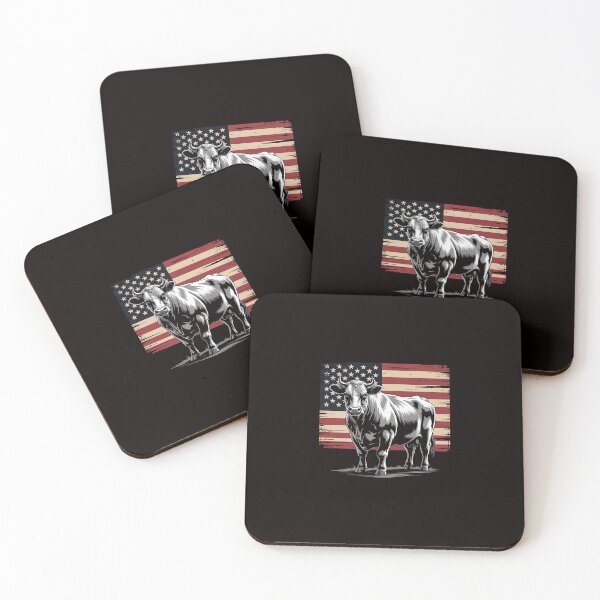 Item preview, Angus Rancher USA American Flag Cow designed and sold by ControlCenter.