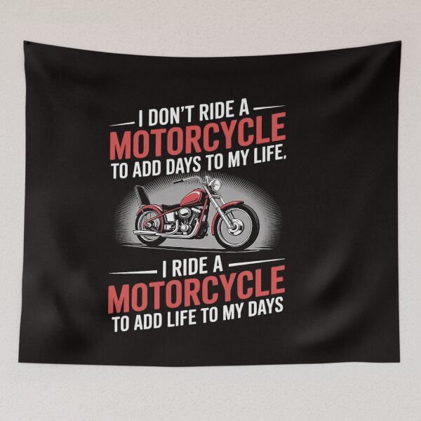 Item preview, Add Life To My Days Bike Rider Motorcycle designed and sold by ControlCenter.
