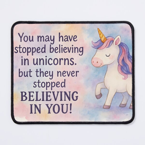 Item preview, You May Have Stopped Believing in Unicorns – Watercolor Cute Pastel thought designed and sold by EmeraldeaArt.