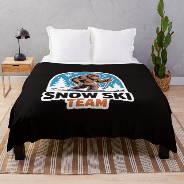 Item preview, Sasquatch Snow Ski Team Snow Skiing Bigfoot Cartoon designed and sold by RatCurry.