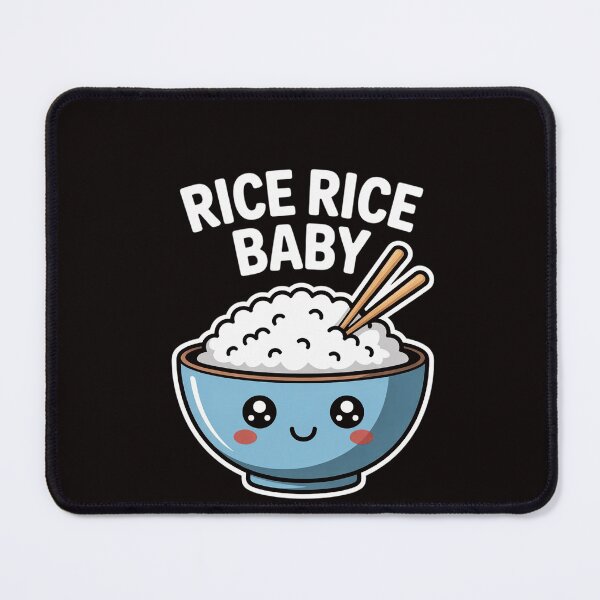 Item preview, Rice Rice Baby Asian Food Foodie Fried Rice Bowl Pun designed and sold by RatCurry.