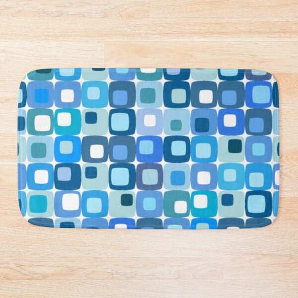 Item preview, Vintage Retro 1960s 1970s Blue Geometric designed and sold by RetroMaggie.