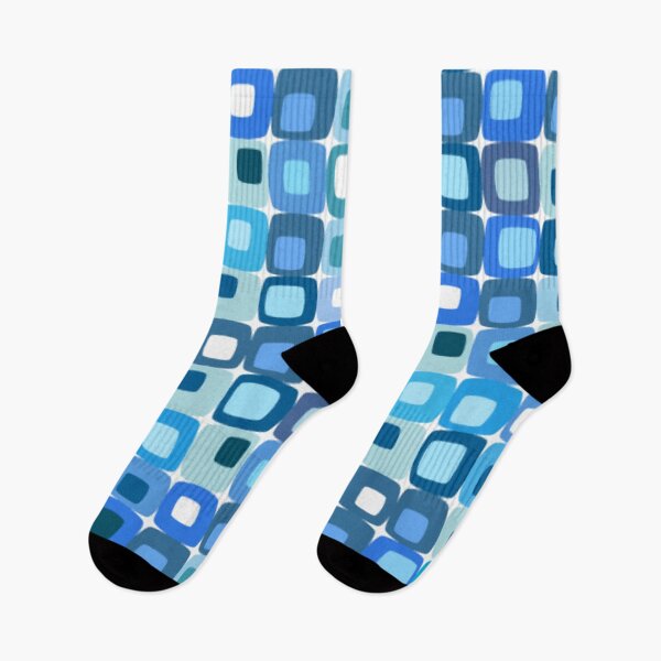 Item preview, Vintage Retro 1960s 1970s Blue Geometric designed and sold by RetroMaggie.