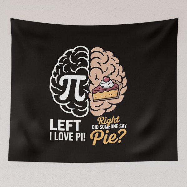 Item preview, Pi Day Left Vs Right Brain Pie Math Geek Gift designed and sold by RatCurry.