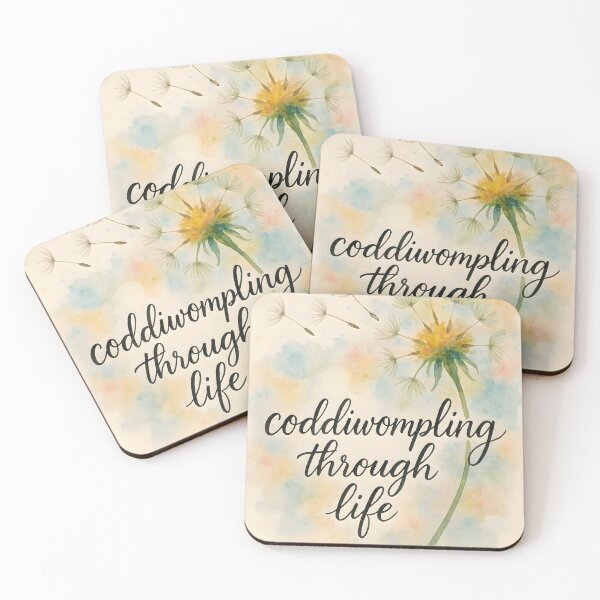 Item preview, Coddiwompling Through Life – Watercolor Dandelion Seedball in Pastel Breeze designed and sold by EmeraldeaArt.