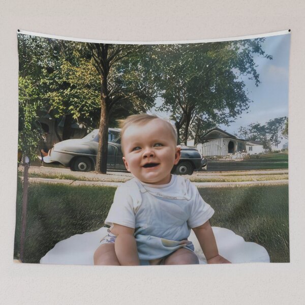 Item preview, Baby on Blanket 1949 designed and sold by SFMike Creations.