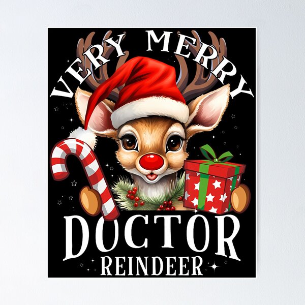 Item preview, Very Merry Doctor Reindeer Matching Christmas designed and sold by JanieLucia.