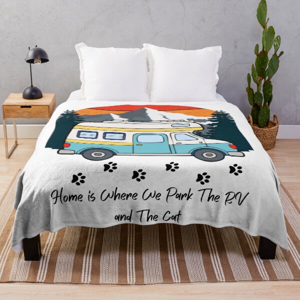 Item preview, Home is Where We Park The RV and The Cat. RV and Cat design designed and sold by SofikoDesigns.
