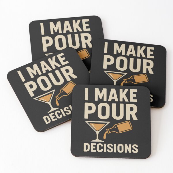 Item preview, I Make Pour Decisions — Funny Bartender & Cocktail Shirt designed and sold by Laughprints.