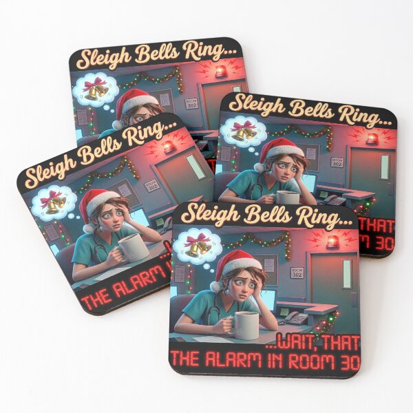 Item preview, Funny Nurse Christmas Night Shift - Sleigh Bells Ring vs Hospital Alarm designed and sold by xper-t-s.
