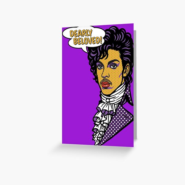 Pop-Art Purple Pop Star – Dearly Beloved! Greeting Card