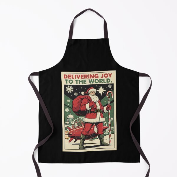 Item preview, Retro Santa Delivering Joy Pop Art Christmas Poster designed and sold by HoopeStylee.