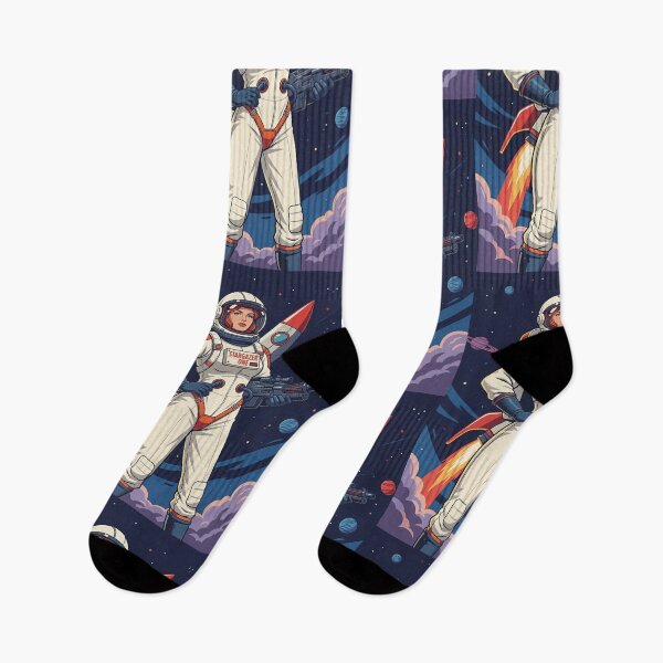 Item preview, Retro Astronaut Woman Space Sci-Fi Pop Art designed and sold by HoopeStylee.