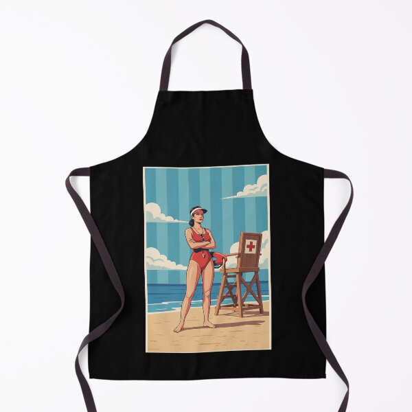 Item preview, Retro Lifeguard Pop Art Vintage Beach Poster designed and sold by HoopeStylee.