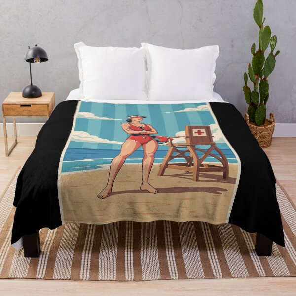 Item preview, Retro Lifeguard Pop Art Vintage Beach Poster designed and sold by HoopeStylee.