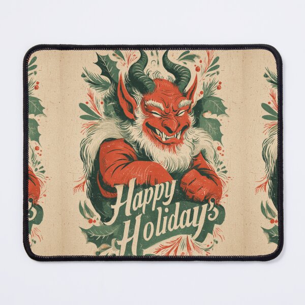 Item preview, Vintage Happy Holidays Krampus Card designed and sold by MendaciousMina.