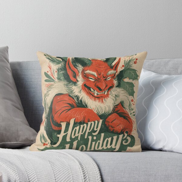 Item preview, Vintage Happy Holidays Krampus Card designed and sold by MendaciousMina.