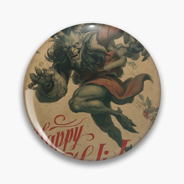 Item preview, Vintage Happy Holidays Krampus Card designed and sold by MendaciousMina.