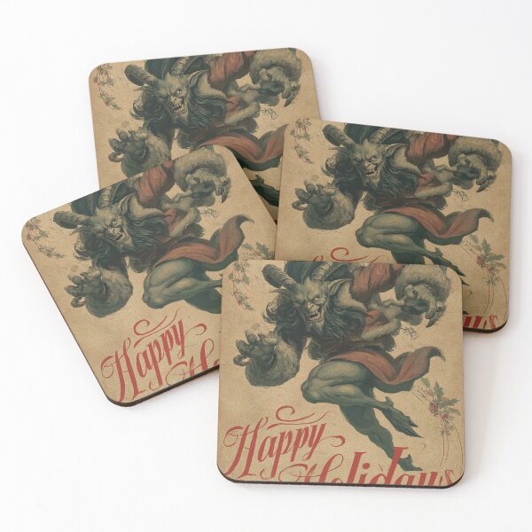 Item preview, Vintage Happy Holidays Krampus Card designed and sold by MendaciousMina.