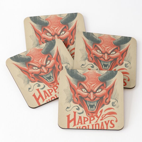 Item preview, Vintage Happy Holidays Krampus Card designed and sold by MendaciousMina.
