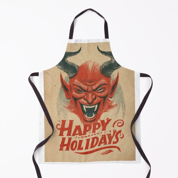 Item preview, Vintage Happy Holidays Krampus Card designed and sold by MendaciousMina.