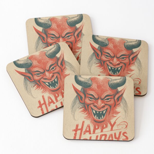 Item preview, Vintage Happy Holidays Krampus Card designed and sold by MendaciousMina.
