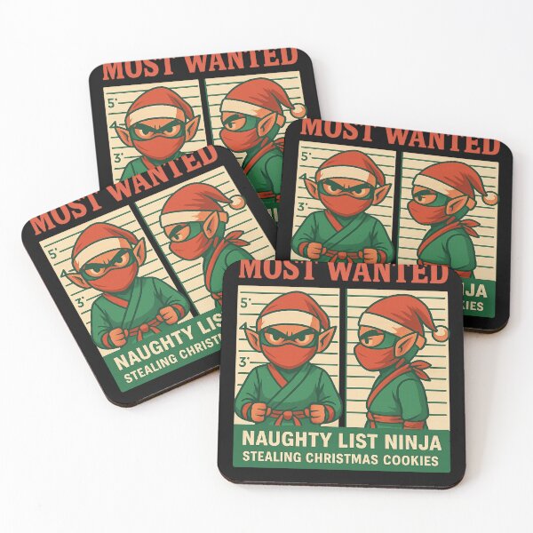 Item preview, Naughty List Ninja – Christmas Mugshot designed and sold by Laughprints.