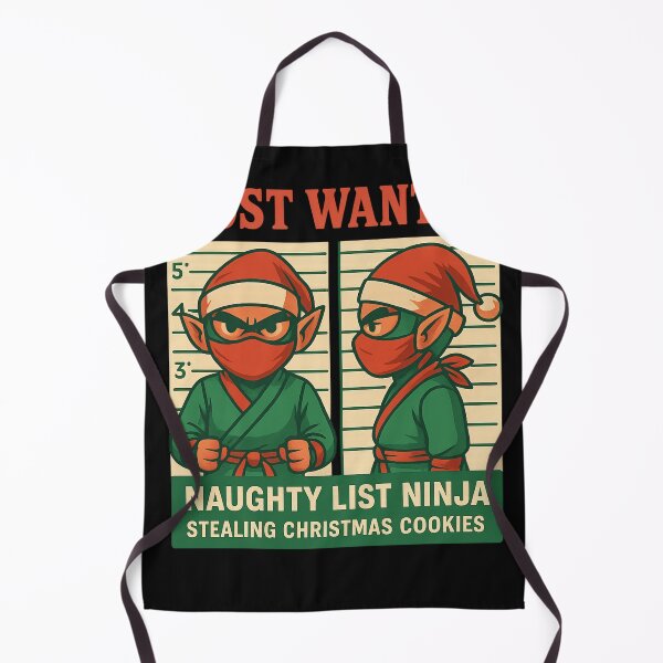 Item preview, Naughty List Ninja – Christmas Mugshot designed and sold by Laughprints.