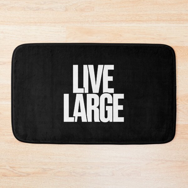 Item preview, LIVE LARGE” Black Apparel – Bold Minimalist Statement for a Bigger Life designed and sold by Peter Stawicki.