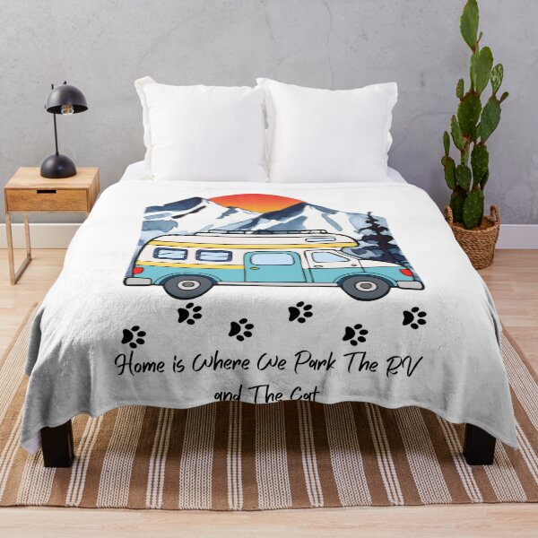 Item preview, Home is Where We Park The RV and The Cat. RV and Cat design designed and sold by SofikoDesigns.