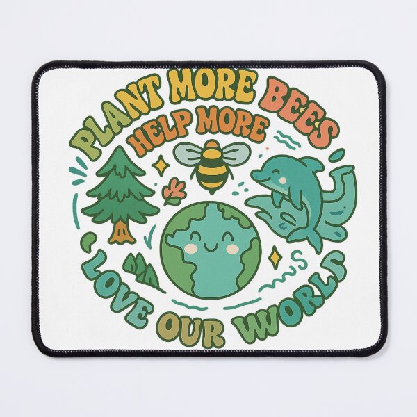 Item preview, Plant More Bees Love Our World — Nature Message designed and sold by artcultreone.