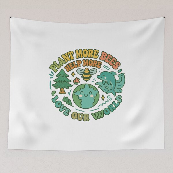 Item preview, Plant More Bees Love Our World — Nature Message designed and sold by artcultreone.