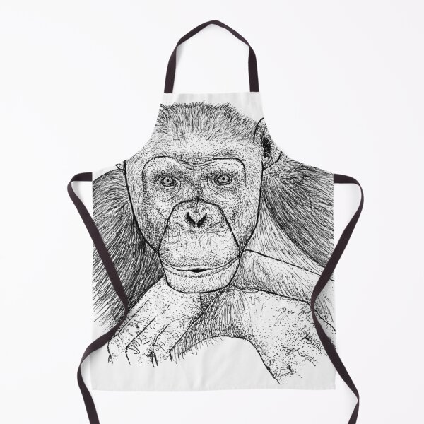 Item preview, Intelligent Chimpanzee Stipple Portrait designed and sold by wbhny.