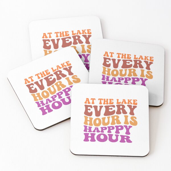 Item preview, At the Lake Every Hour Is Happy Hour — Lake Quote designed and sold by artcultreone.