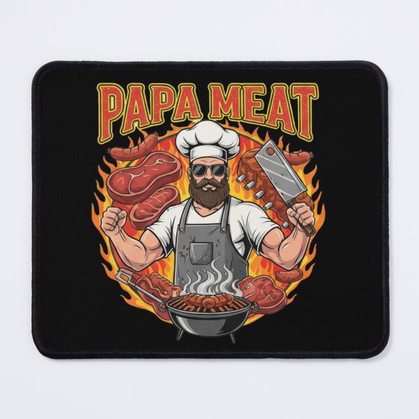 Item preview, Papa Meat BBQ Dad – Funny Grill Master Gift for Men designed and sold by SecretPODesigns.