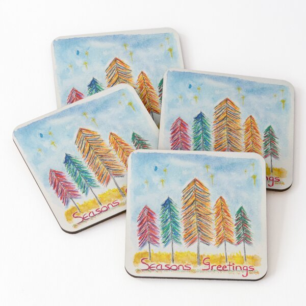 Item preview, Colourful Christmas Trees designed and sold by Jasbindar Singh.