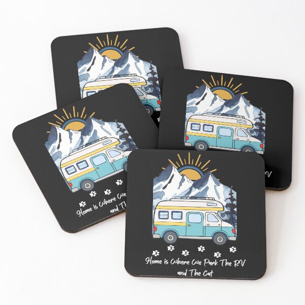 Item preview, Home is Where We Park The RV and The Cat. RV and Cat design designed and sold by SofikoDesigns.