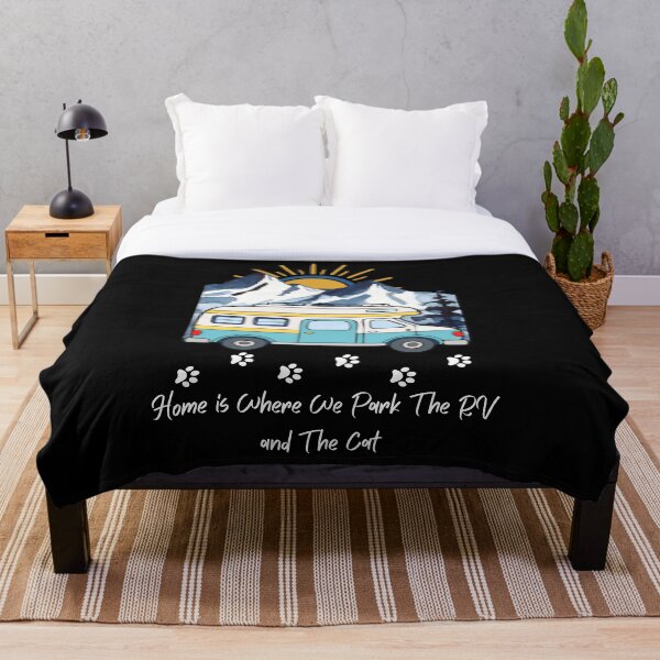Item preview, Home is Where We Park The RV and The Cat. RV and Cat design designed and sold by SofikoDesigns.