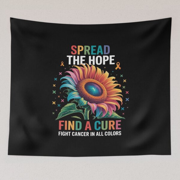 Item preview, Fight Cancer In All Color Spread-Hope Find A Cure Sunflower designed and sold by EntroRhim.