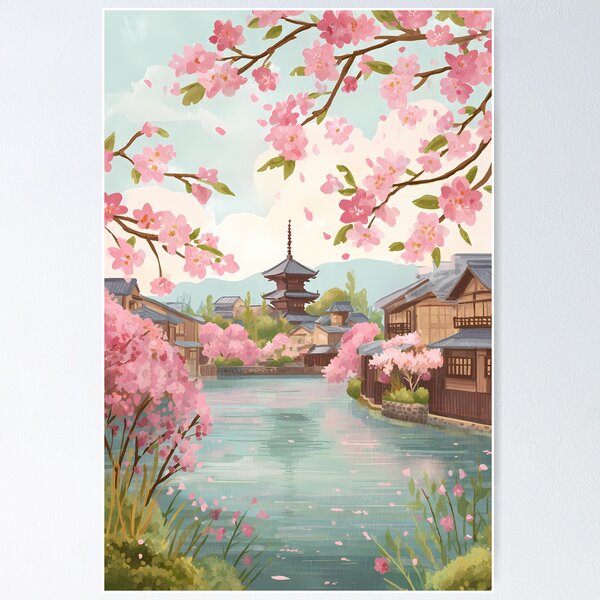 Item preview, Springtime Sakura by the Riverside designed and sold by sakurashorty.