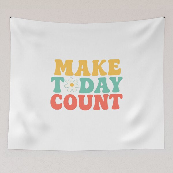 Item preview, Groovy Make Today Count — Retro Quote designed and sold by artcultreone.